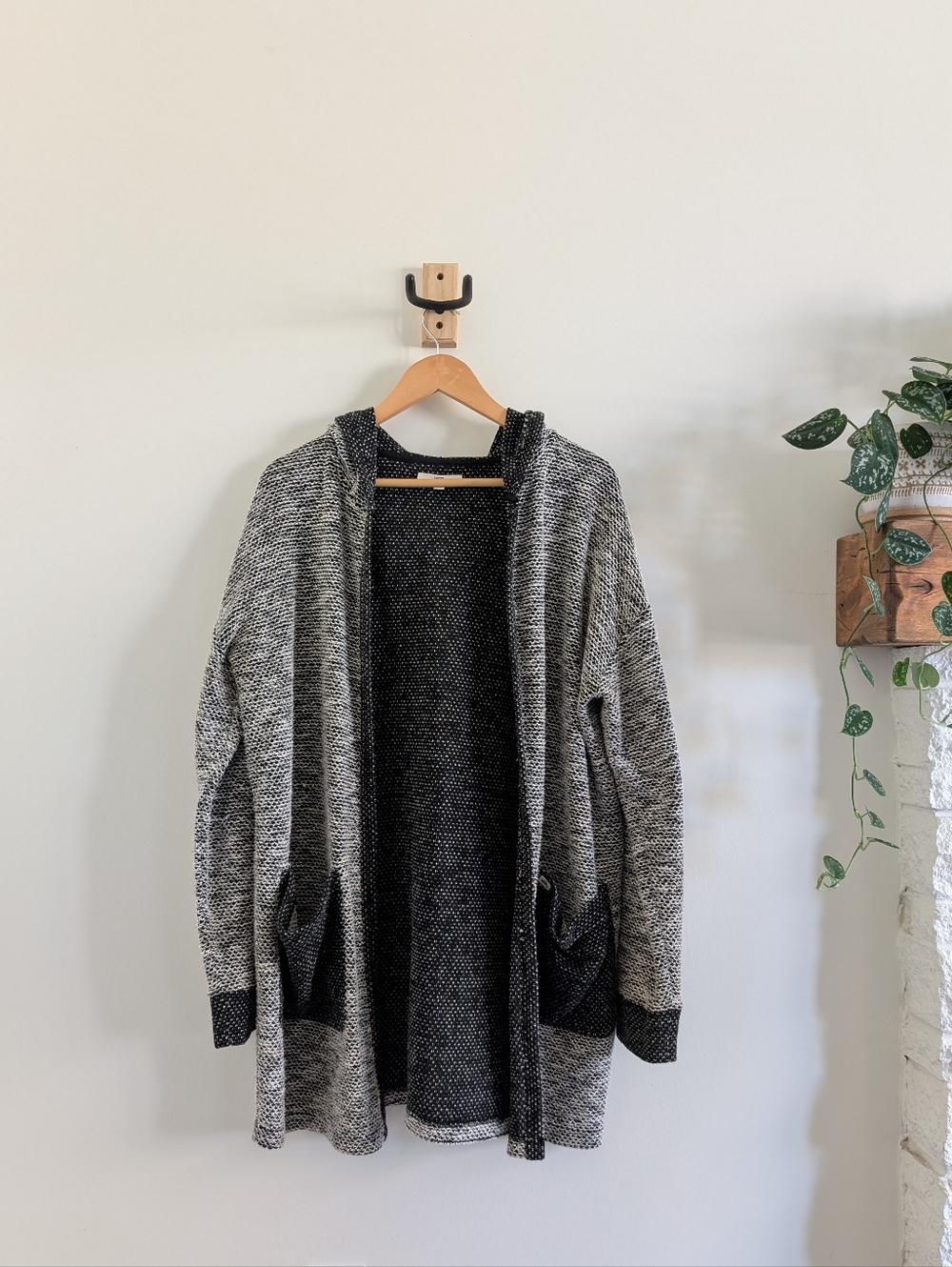 Vintage Vans Open-Front Hooded Cardigan